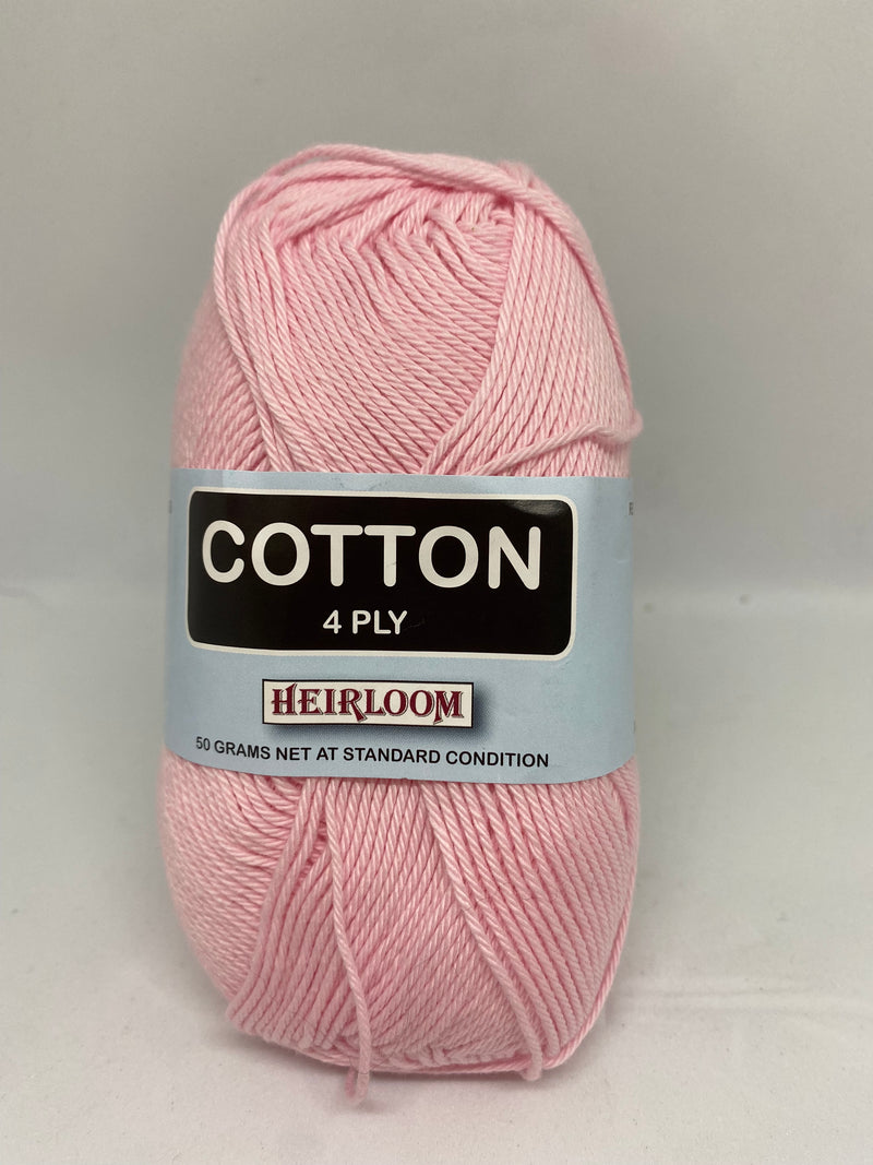 Heirloom 50g "Cotton" 4-Ply 100% Cotton Yarn