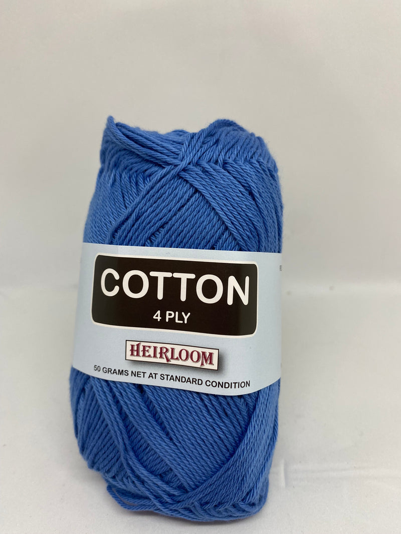 Heirloom 50g "Cotton" 4-Ply 100% Cotton Yarn