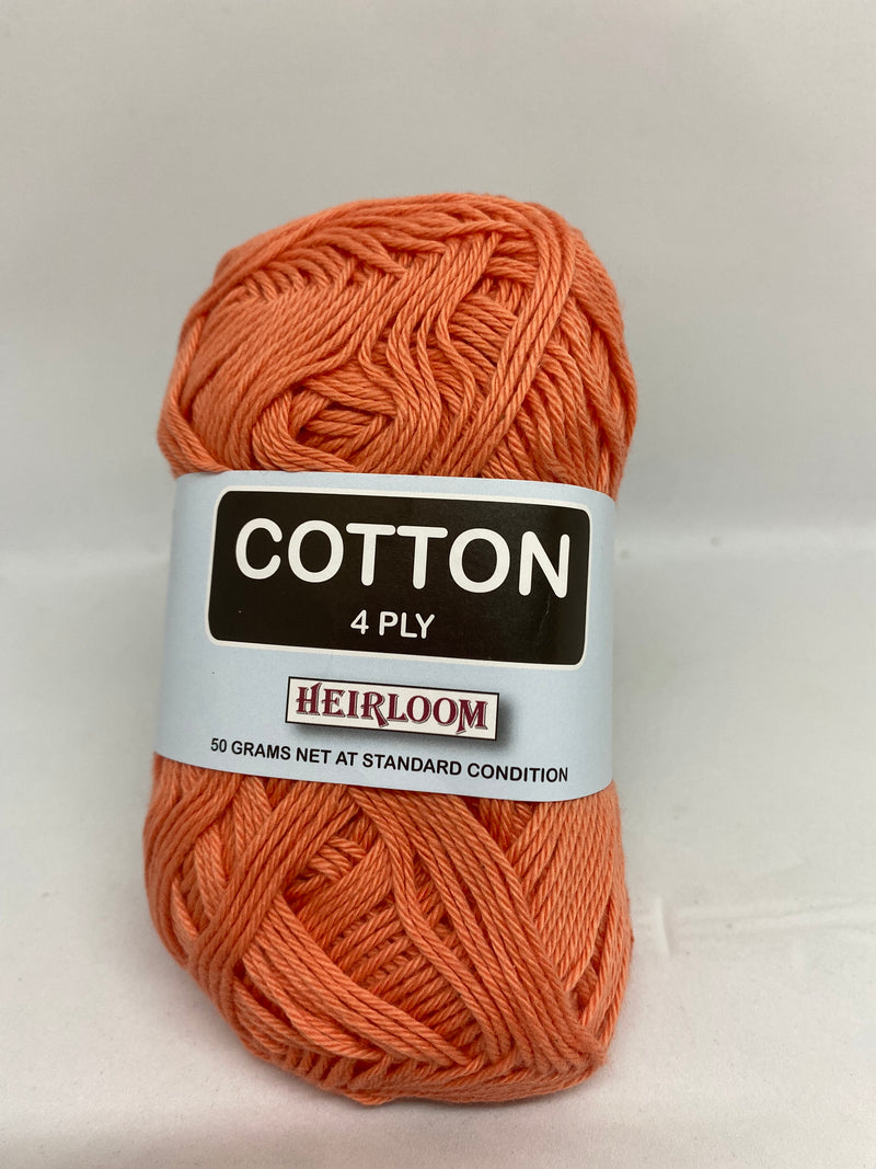 Heirloom 50g "Cotton" 4-Ply 100% Cotton Yarn