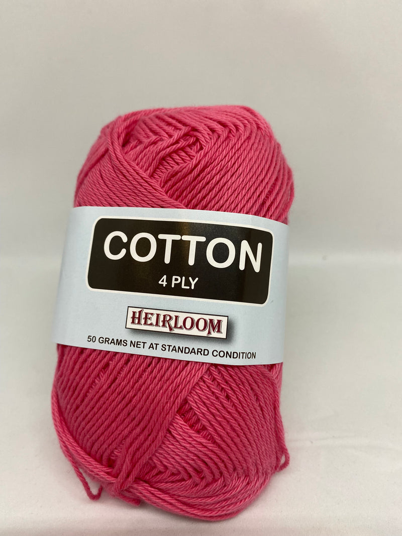 Heirloom 50g "Cotton" 4-Ply 100% Cotton Yarn