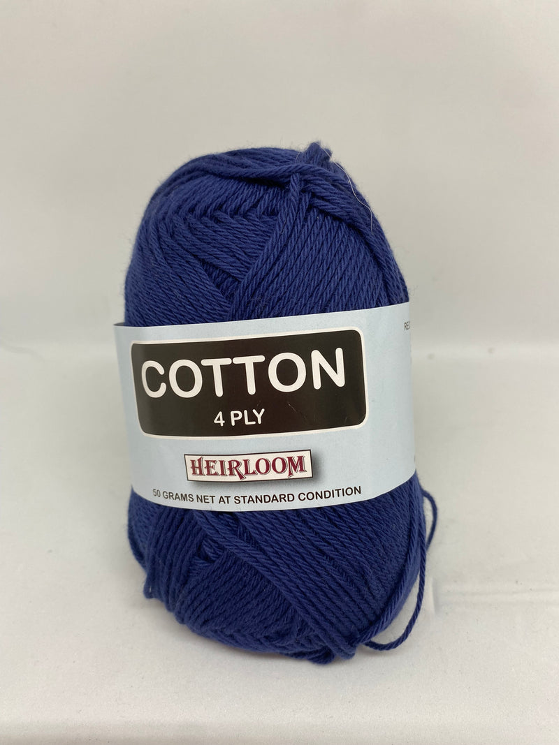 Heirloom 50g "Cotton" 4-Ply 100% Cotton Yarn