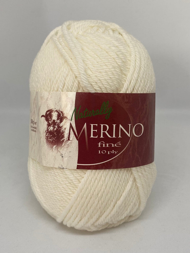 Naturally 50g "Fine" 10-Ply 100% Merino Wool Yarn