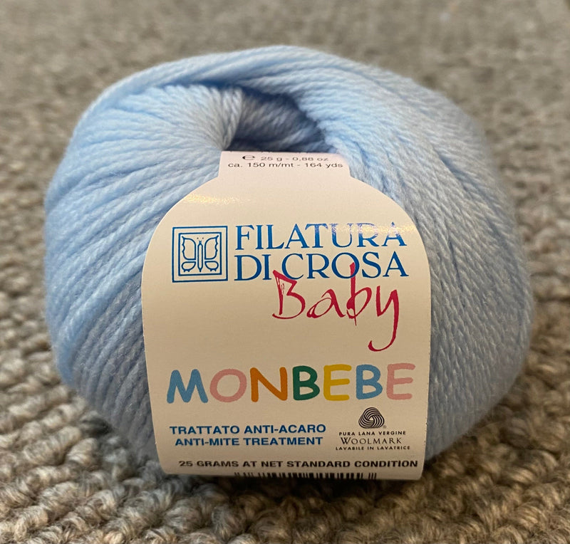 Filatura Di Crosa 50g "Monbebe" 3-Ply 100%  Wool Yarn