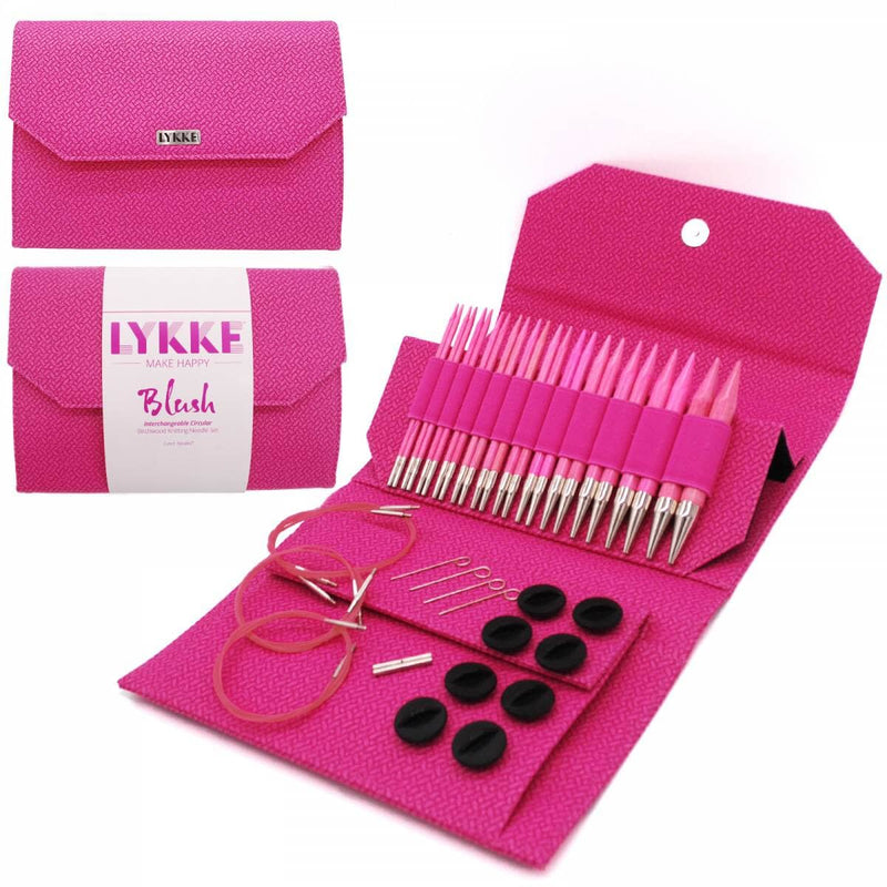 Lykke "Blush" Wood 5" (13cm) Interchangeable Circular Knitting Needle Tip Set