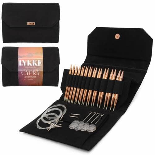 Lykke "Cypra" 13cm (5") Copper Interchangeable Circular Knitting Needle Set