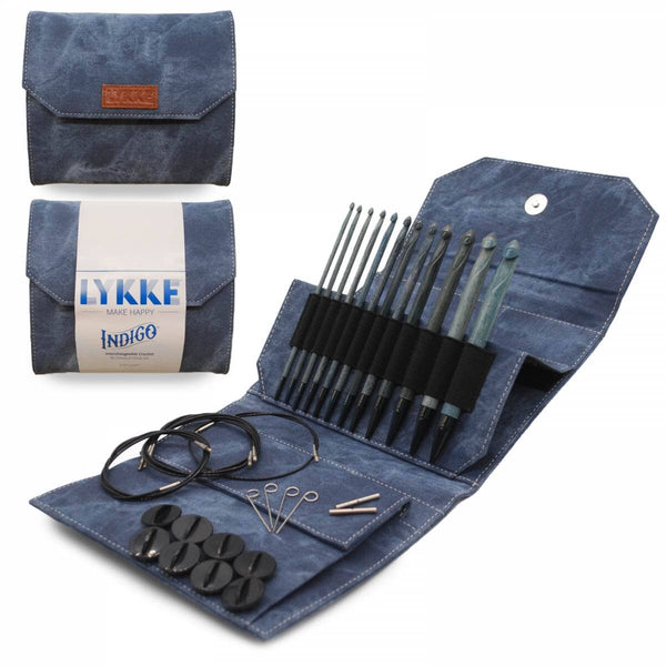 Lykke "Indigo" 15cm (6") Interchangeable Crochet Hook Set