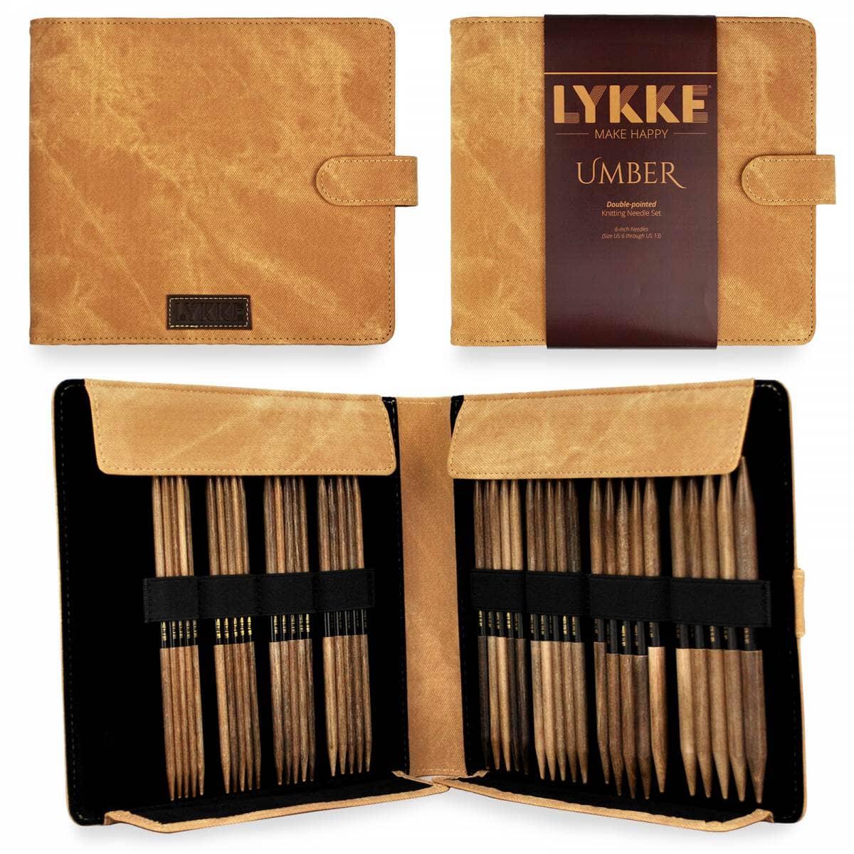 Lykke "Umber" 15cm (6") Double Point Knitting Needle Set - Large
