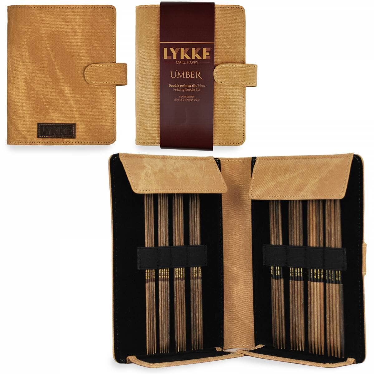 Lykke "Umber" 15cm (6") Double Point Knitting Needle Set - Small