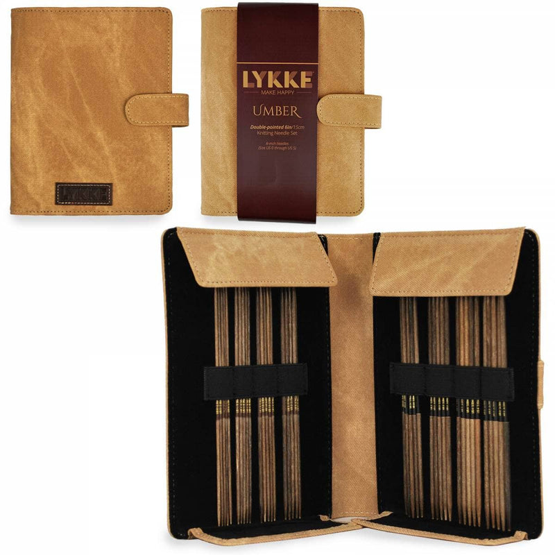 Lykke "Umber" 15cm Double Point Knitting Needle Set of 8 - Small