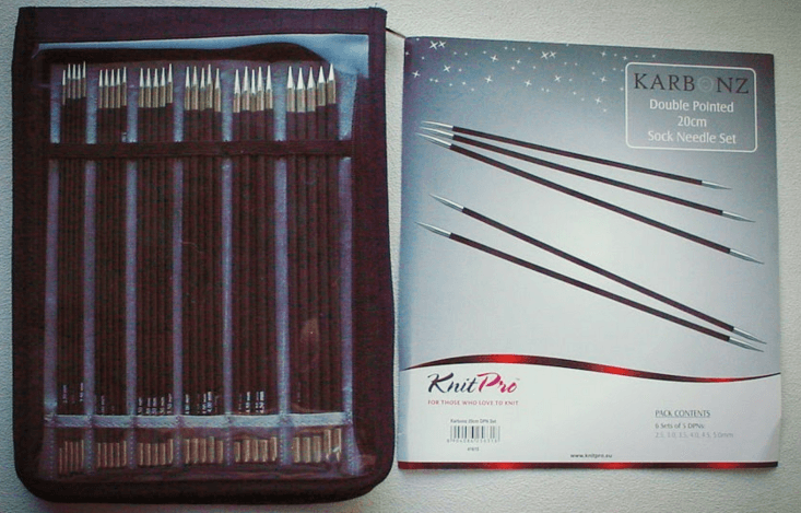 KnitPro "Karbonz" Double Pointed Knitting Needles Set 20cm | KNITTING CO. - 2