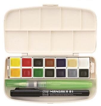 Kuretake Gansai Tambi Japanese Watercolour Paint - Portable Set