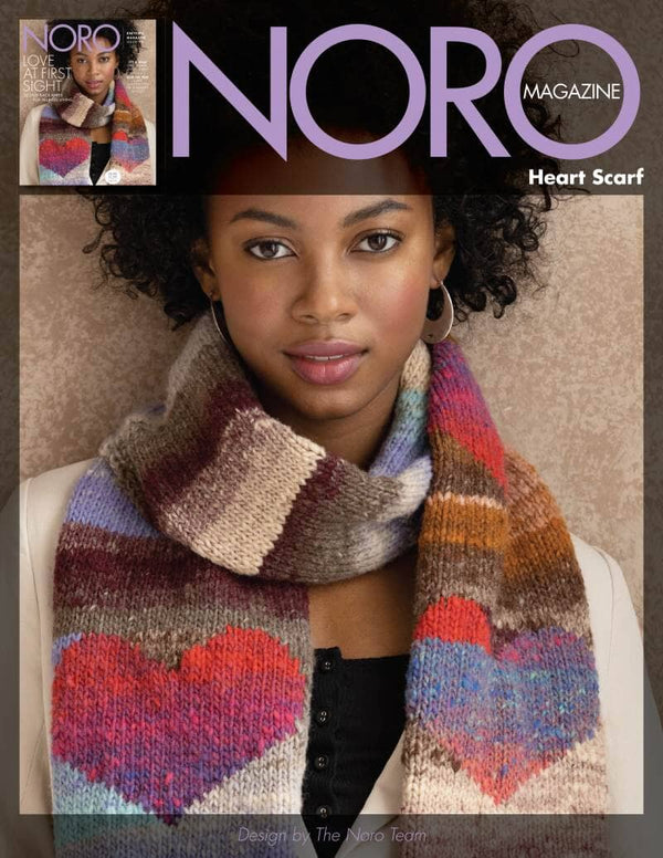 Noro "Kureyon" 10-Ply Knitting Pattern Leaflet - Heart Scarf - NSL060