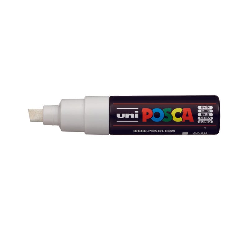 Uni Posca Paint Marker 4.5mm Chisel Tip Pen (PC-8K) - Set of 8 Colours