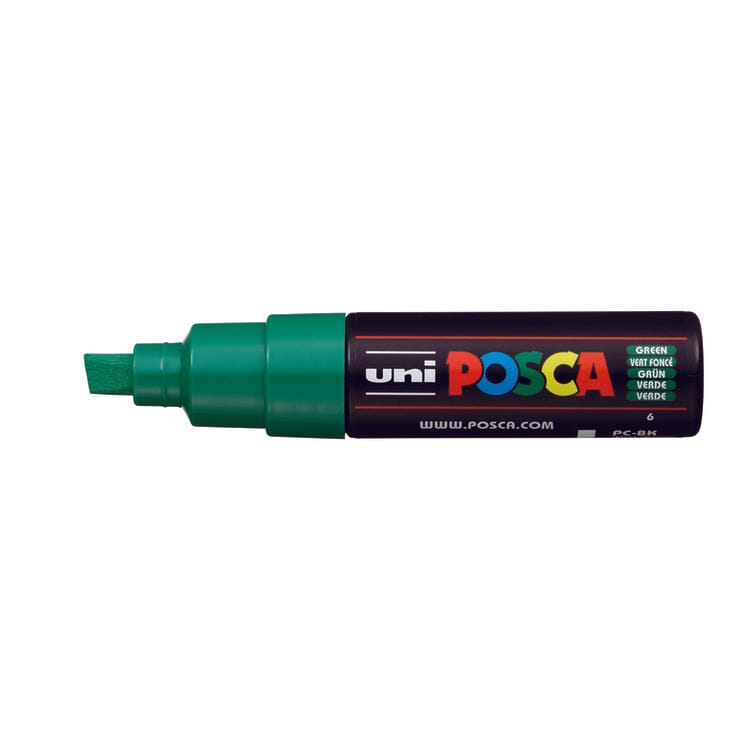 Uni Posca Paint Marker 4.5mm Chisel Tip Pen (PC-8K) - Set of 8 Colours