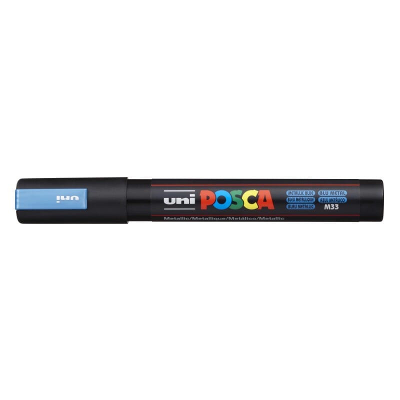 Uni Posca Paint Marker 1.8-2.5mm Bullet Tip Pen (PC-5M) - Set of 8 Metallic Colours