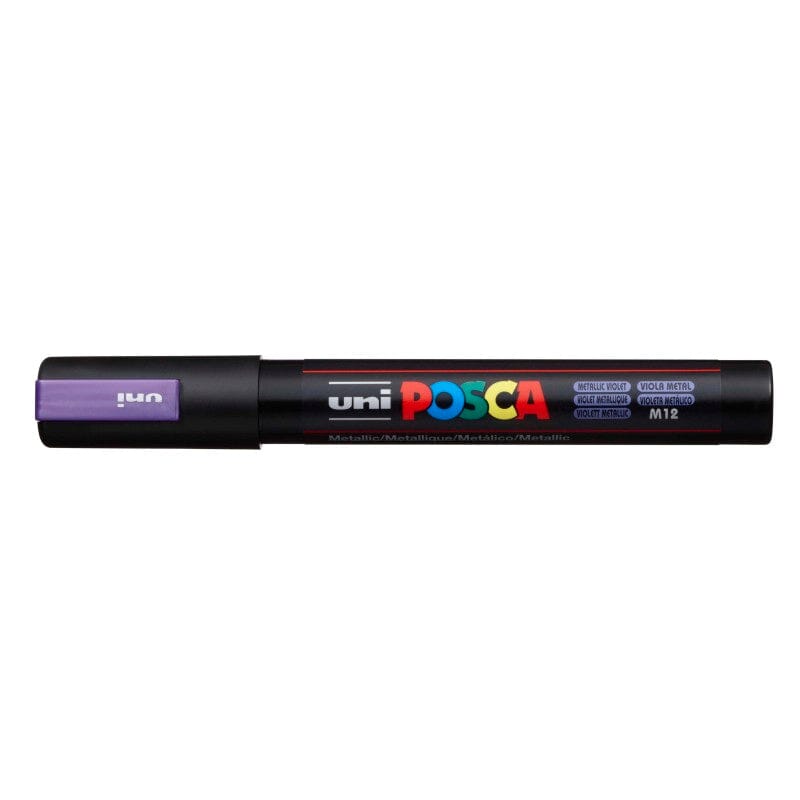 Uni Posca Paint Marker 1.8-2.5mm Bullet Tip Pen (PC-5M) - Set of 8 Metallic Colours