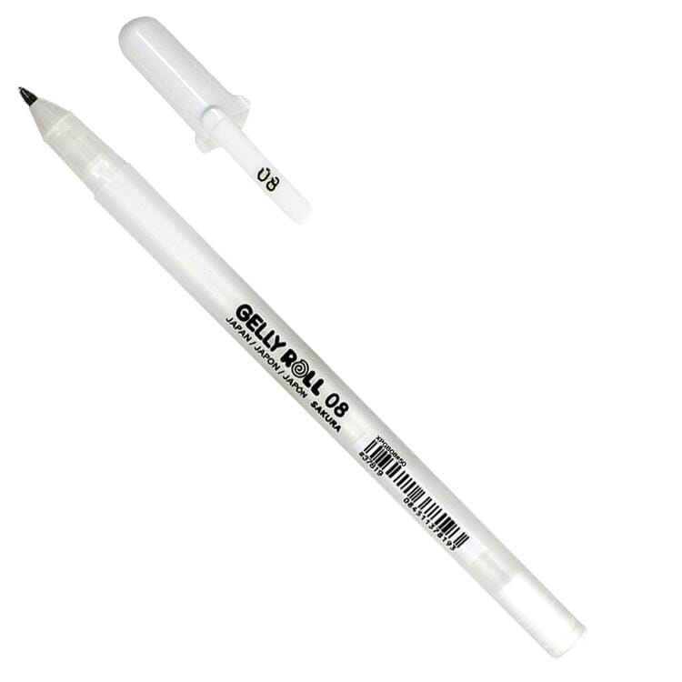 Sakura Gelly Roll Classic Gel Pens, 1.0 mm Bold Tip, White, Pack of 36