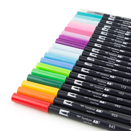Tombow Dual Brush Pen Markers - Set of 20 (Choose Your Pack)