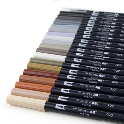 Tombow Dual Brush Pen Markers - Set of 20 (Choose Your Pack)