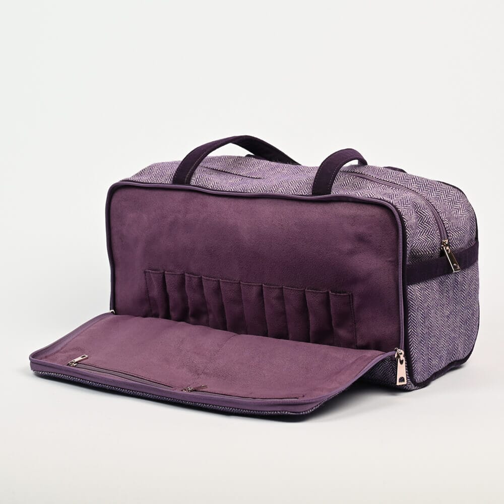 Knitpro "Snug" Wool Tweed & Felt Knitting Duffle Bag