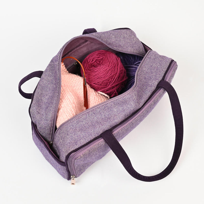 Knitpro "Snug" Wool Tweed & Felt Knitting Duffle Bag