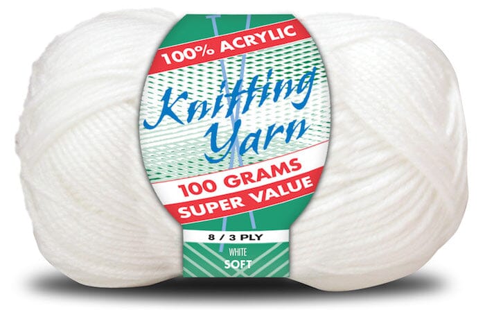 Everyday Super Value 100g Acrylic 8-Ply Knitting Yarn - Solids