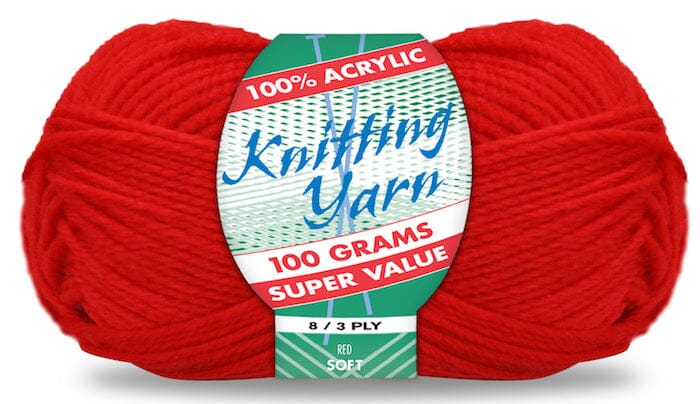 Everyday Super Value 100g Acrylic 8-Ply Knitting Yarn - Solids