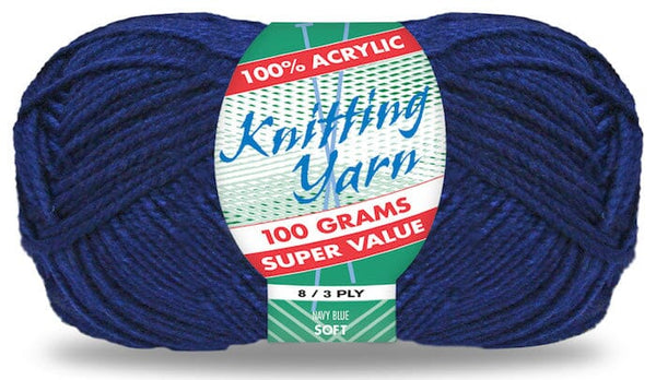Everyday Super Value 100g Acrylic 8-Ply Knitting Yarn - Solids