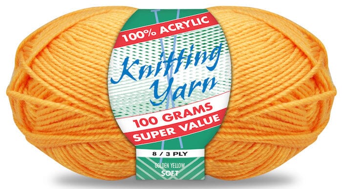 Everyday Super Value 100g Acrylic 8-Ply Knitting Yarn - Solids