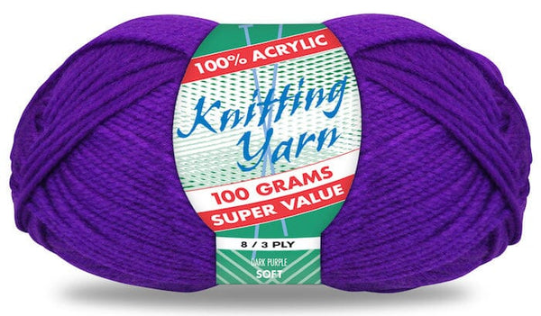 Everyday Super Value 100g Acrylic 8-Ply Knitting Yarn - Solids