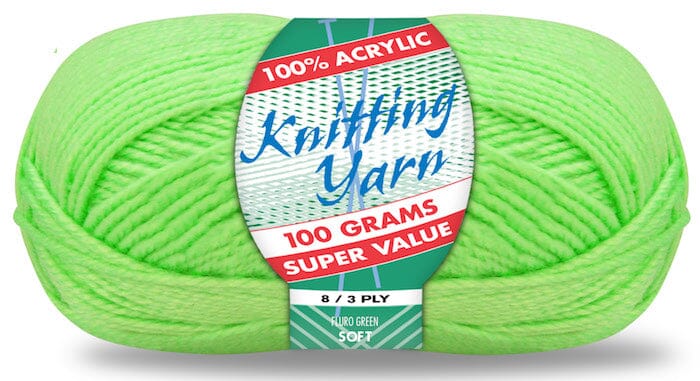 Everyday Super Value 100g Acrylic 8-Ply Knitting Yarn - Solids