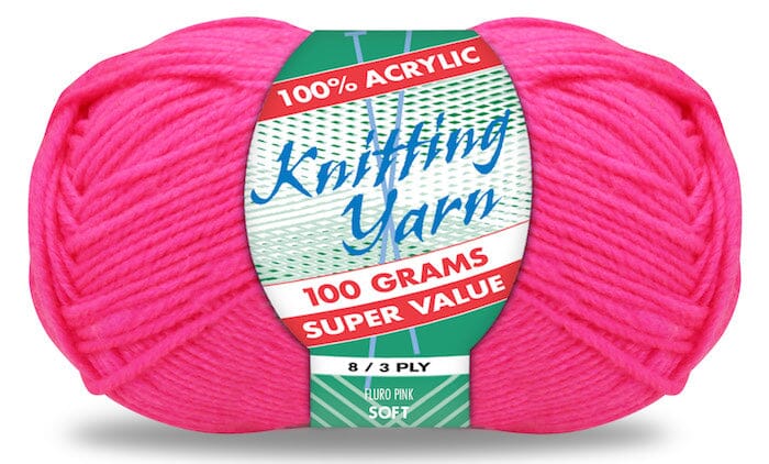 Everyday Super Value 100g Acrylic 8-Ply Knitting Yarn - Solids