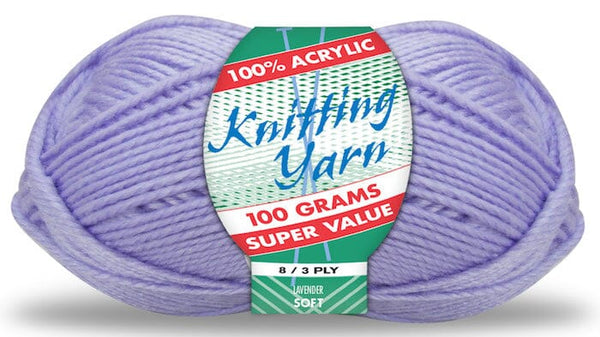 Everyday Super Value 100g Acrylic 8-Ply Knitting Yarn - Solids
