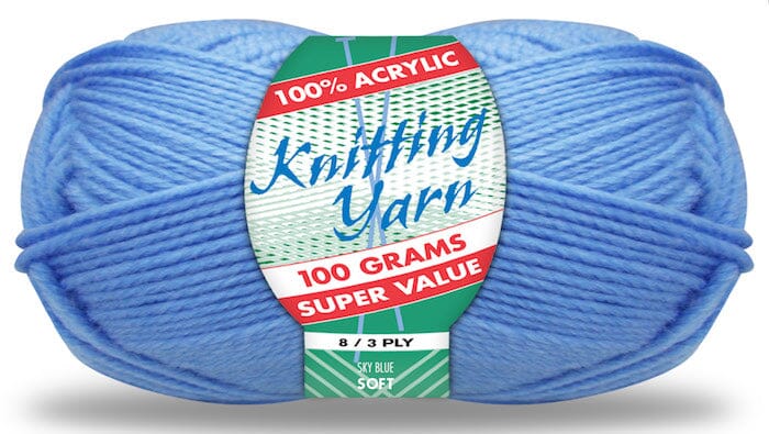 Everyday Super Value 100g Acrylic 8-Ply Knitting Yarn - Solids