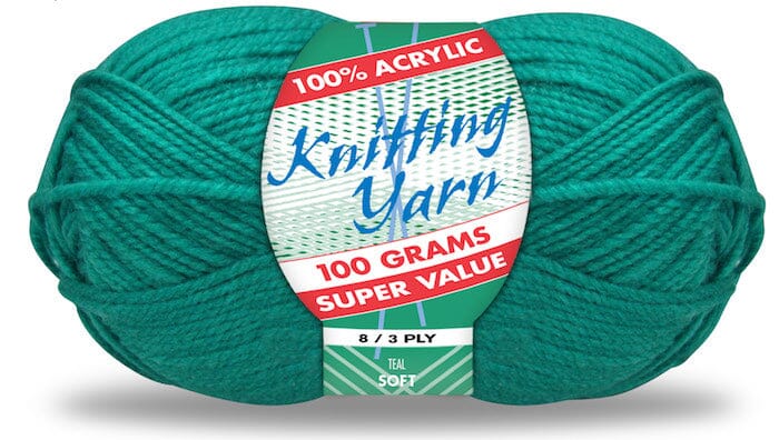 Everyday Super Value 100g Acrylic 8-Ply Knitting Yarn - Solids