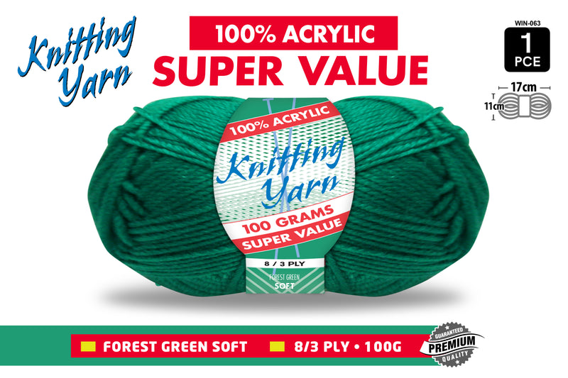 Blackish Green Knitting Cotton Yarn  8-ply Light Worsted Double Knitt —  Click and Craft