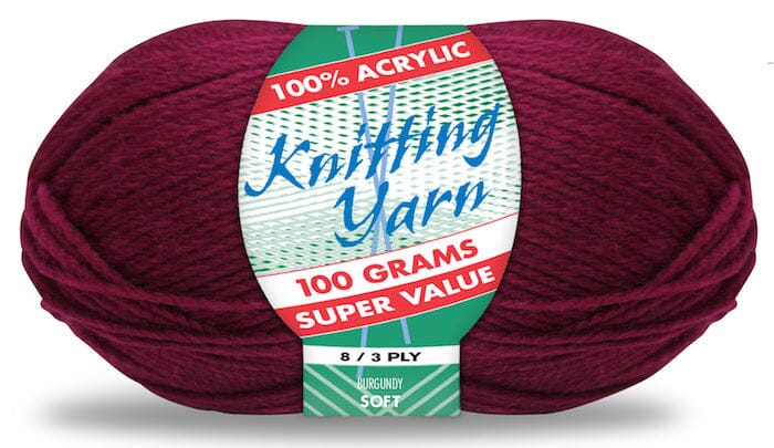 Everyday Super Value 100g Acrylic 8-Ply Knitting Yarn - Solids