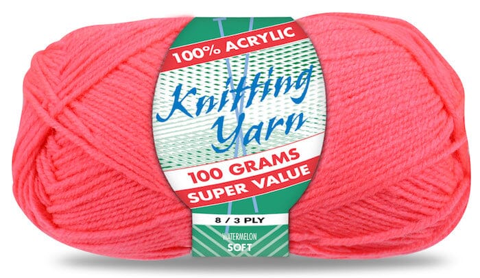 Everyday Super Value 100g Acrylic 8-Ply Knitting Yarn - Solids