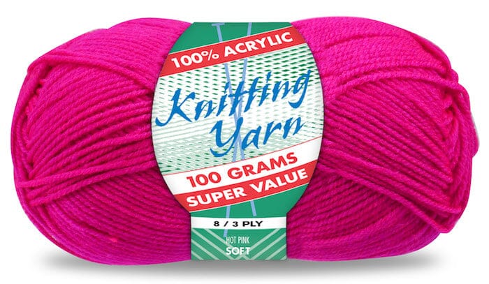 Everyday Super Value 100g Acrylic 8-Ply Knitting Yarn - Solids