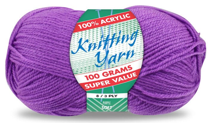 Everyday Super Value 100g Acrylic 8-Ply Knitting Yarn - Solids