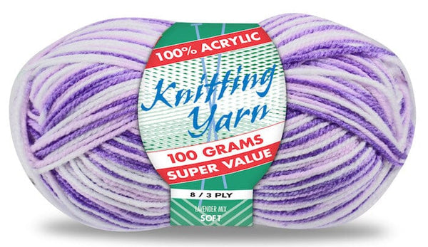 Everyday Super Value 100g Acrylic 8-Ply Knitting Yarn - Prints