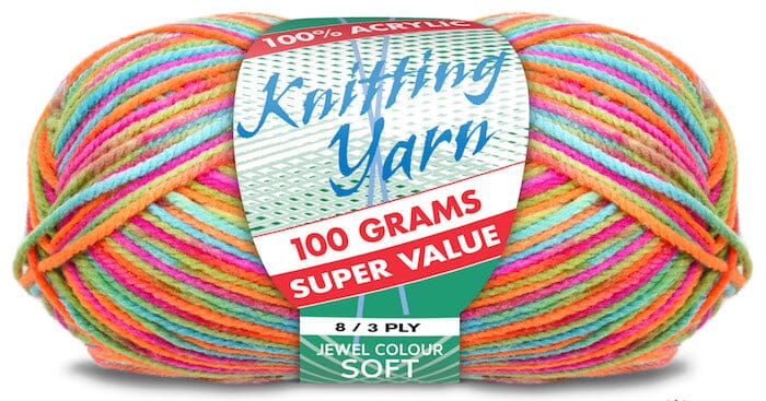 Everyday Super Value 100g Acrylic 8-Ply Knitting Yarn - Choose Your Colour