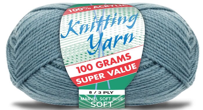 Everyday Super Value 100g Acrylic 8-Ply Knitting Yarn - Solids