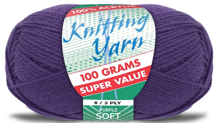 Everyday Super Value 100g Acrylic 8-Ply Knitting Yarn - Solids