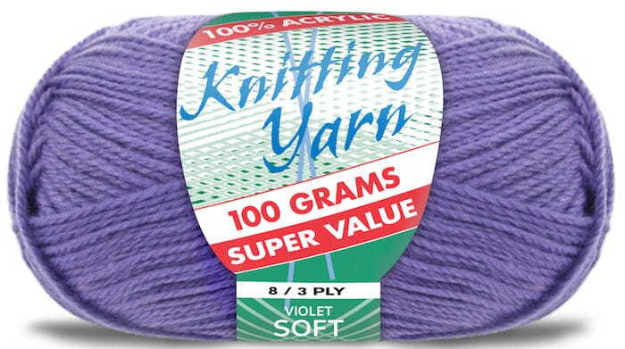 Everyday Super Value 100g Acrylic 8-Ply Knitting Yarn - Solids
