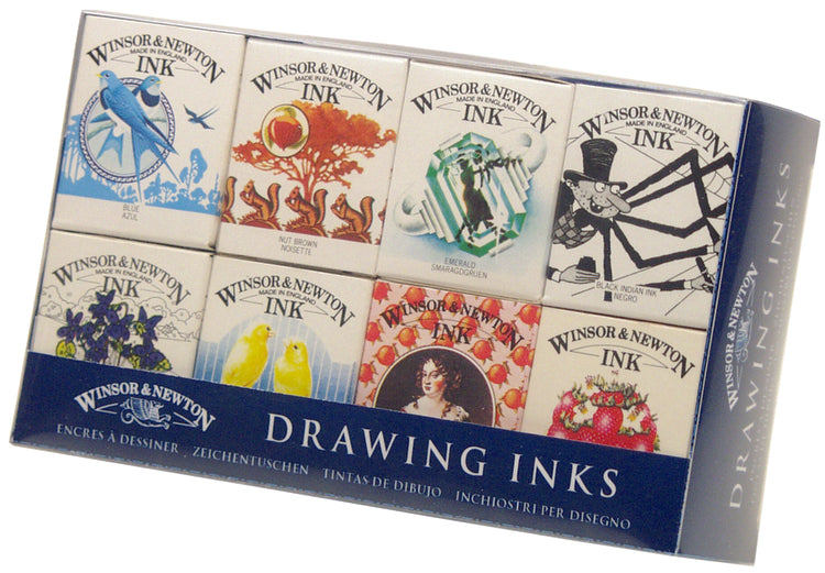 Winsor & Newton Artists' Drawing Ink - 8 x 14ml Set
