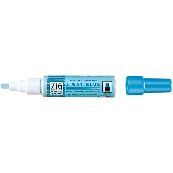 Zig Kuretake 2 Way Glue Pen - 4 x Chisel Tip