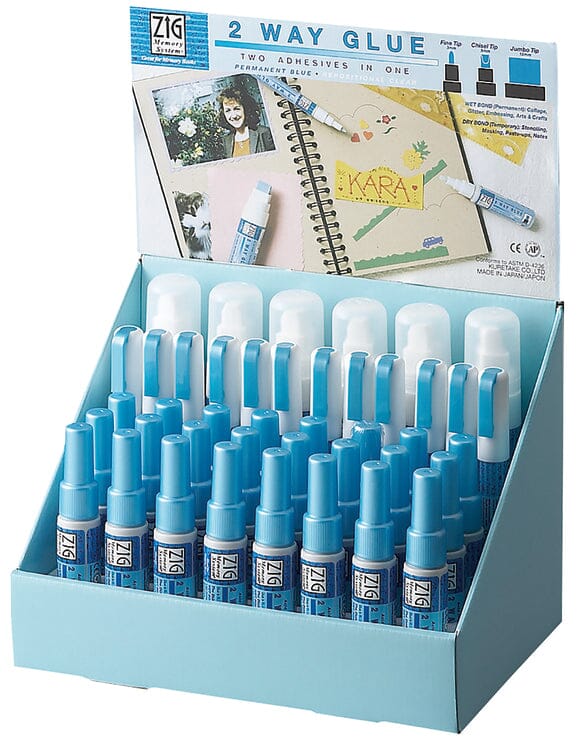 Zig Kuretake 2 Way Glue Pen - 4 x Chisel Tip