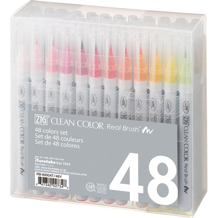 Zig Kuretake Clean Color Real Brush Marker Sets (Choose Your Pack)