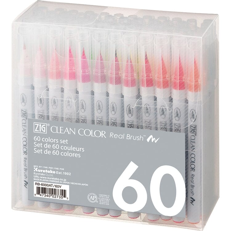 Zig Kuretake Clean Color Real Brush Marker Sets (Choose Your Pack)